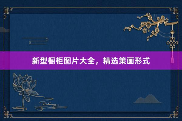 新型橱柜图片大全，精选策画形式